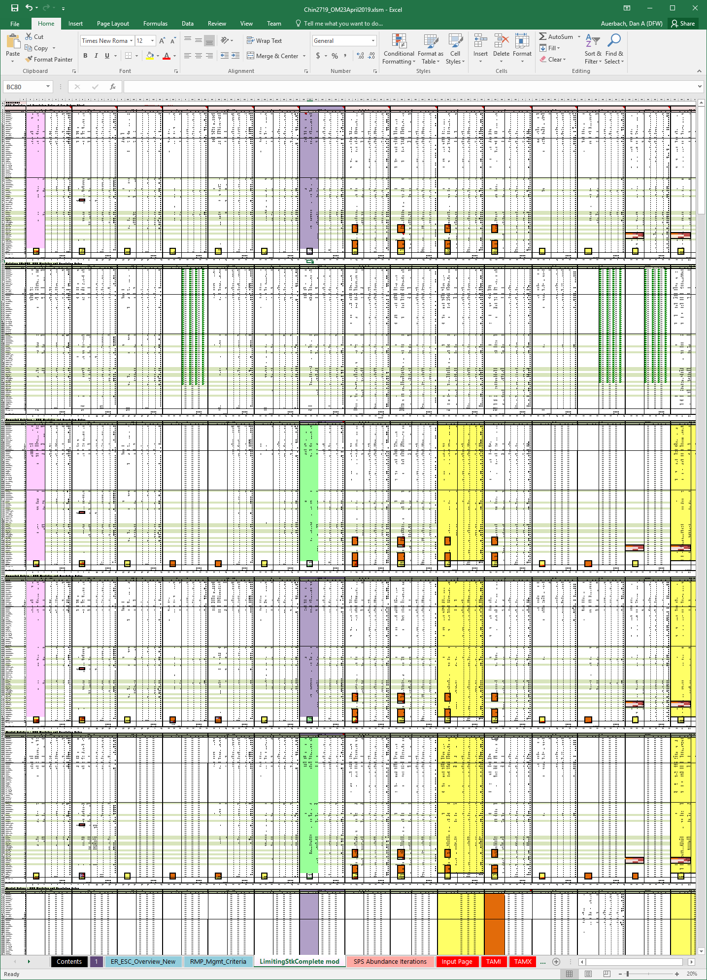 A full view of the Limiting Stk Complete Mod sheet